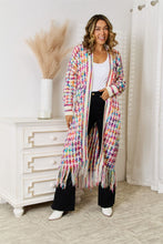 Load image into Gallery viewer, Top - Multicolored Open Front Fringe Hem Cardigan - 6 Color Options

