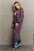 Load image into Gallery viewer, Top - Multicolored Open Front Fringe Hem Cardigan - 6 Color Options
