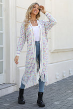 Load image into Gallery viewer, Top - Multicolored Open Front Fringe Hem Cardigan - 6 Color Options
