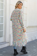 Load image into Gallery viewer, Top - Multicolored Open Front Fringe Hem Cardigan - 6 Color Options
