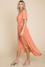 Load image into Gallery viewer, Dress - Culture Code Swiss Dot Tied Short Sleeve Dress

