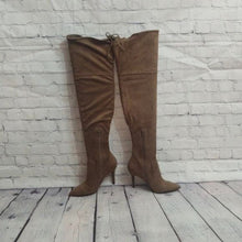 Load image into Gallery viewer, Aldo Size 9 Asteille Over-the-Knee Suede Boots - Taupe
