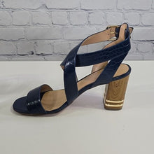Load image into Gallery viewer, Tommy Hilfiger Size 8.5M Blue Sadah Block Heel Sandals
