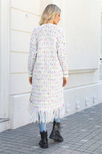 Load image into Gallery viewer, Top - Multicolored Open Front Fringe Hem Cardigan - 6 Color Options
