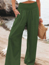 Load image into Gallery viewer, Jeans/Pants - BBPro Smocked Waist Wide-Leg Pants
