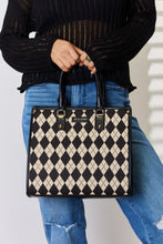 Load image into Gallery viewer, Bag - David Jones Argyle Pattern PU Leather Handbag
