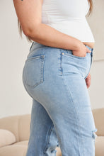 Load image into Gallery viewer, Jeans/Pants - RFM High Waist Raw Hem Distressed Jeans
