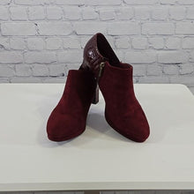 Load image into Gallery viewer, Xappeal Ayla Burgundy Bootie Size 10
