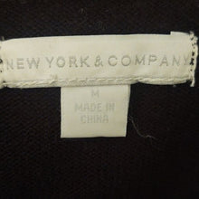Load image into Gallery viewer, New York &amp; Company Size Medium Black Belted Sweater Dress
