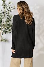 Load image into Gallery viewer, Top - Basic Bae Ribbed Open Front Cardigan with Pockets - 5 Color Options
