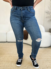 Load image into Gallery viewer, Jeans/Pants - Judy Blue Mid-Waist Distressed Slim Jeans
