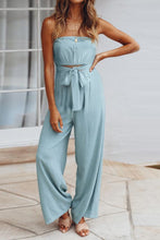 Load image into Gallery viewer, Jumpsuit - BBPro Tied Cutout Tube Top Jumpsuit
