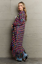 Load image into Gallery viewer, Top - Multicolored Open Front Fringe Hem Cardigan - 6 Color Options
