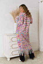 Load image into Gallery viewer, Top - Multicolored Open Front Fringe Hem Cardigan - 6 Color Options
