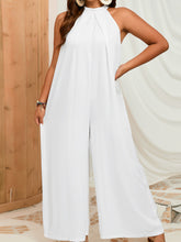 Load image into Gallery viewer, Jumpsuit - BBPro Plus Size Halter Neck Wide Leg Jumpsuit
