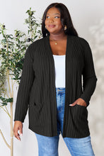 Load image into Gallery viewer, Top - Basic Bae Ribbed Open Front Cardigan with Pockets - 5 Color Options
