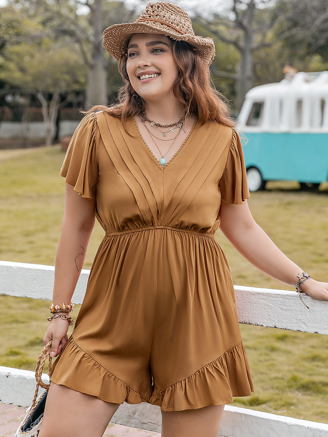 Romper - BBPro Plus Size Ruffled Romper
