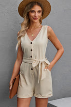 Load image into Gallery viewer, Romper - BBPro Belted Sleeveless Romper
