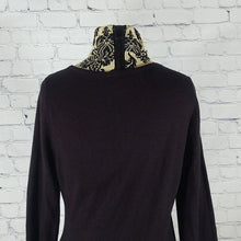 Load image into Gallery viewer, New York &amp; Company Size Medium Black Belted Sweater Dress
