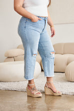 Load image into Gallery viewer, Jeans/Pants - RFM High Waist Raw Hem Distressed Jeans
