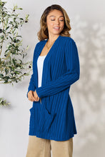 Load image into Gallery viewer, Top - Basic Bae Ribbed Open Front Cardigan with Pockets - 5 Color Options
