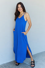 Load image into Gallery viewer, Dress - Ninexis Good Energy Side Slit Maxi Dress - Royal Blue
