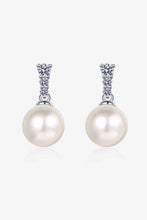 Load image into Gallery viewer, Jewelry - Moissanite Pearl Drop Earrings
