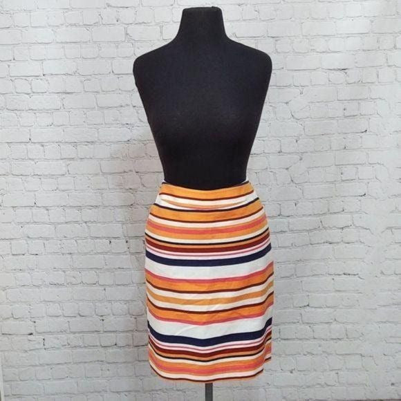 Merona Size 10 Stretch Vertical Stripe Shift Skirt