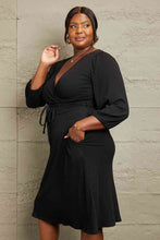 Load image into Gallery viewer, Dress - Culture Code V-neck Black Dress
