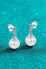 Load image into Gallery viewer, Jewelry - Moissanite Pearl Drop Earrings
