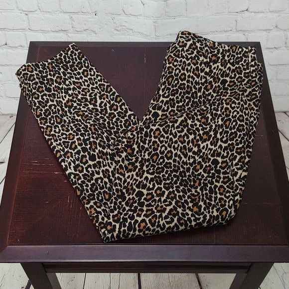 J. Crew Factory Size 4 Cheetah Print Winnie Cropped Pants
