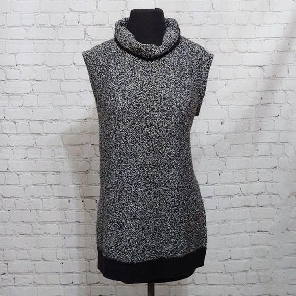 LOFT Size Medium Sleeveless Turtleneck Tunic Sweater