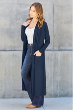 Load image into Gallery viewer, Top - Open Front Long Sleeve Maxi Cardigan - 5 Color Options
