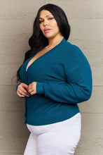 Load image into Gallery viewer, Top - Button Down Cardigan in Teal
