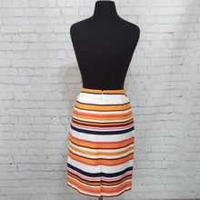 Load image into Gallery viewer, Merona Size 10 Stretch Vertical Stripe Shift Skirt
