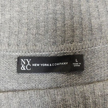 Load image into Gallery viewer, New York and Company Medium Heather Gray Sweater Dress
