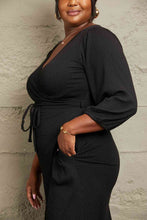 Load image into Gallery viewer, Dress - Culture Code V-neck Black Dress
