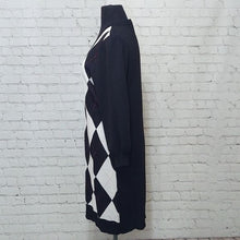 Load image into Gallery viewer, New York and Company Size Large Belted Argyle Tunic Sweater
