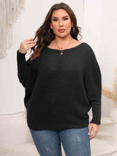 Load image into Gallery viewer, Top - Boat Neck Batwing Sleeve Sweater - 4 Color Options
