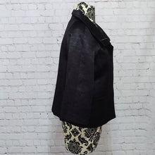 Load image into Gallery viewer, Ann Taylor Size 12 Black Athleisure 1/4 Sleeve Jacket
