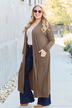 Load image into Gallery viewer, Top - Open Front Long Sleeve Maxi Cardigan - 5 Color Options
