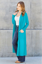Load image into Gallery viewer, Top - Open Front Long Sleeve Maxi Cardigan - 5 Color Options
