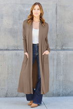 Load image into Gallery viewer, Top - Open Front Long Sleeve Maxi Cardigan - 5 Color Options
