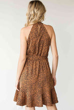 Load image into Gallery viewer, Dress - First Love Leopard Belted Sleeveless Dress
