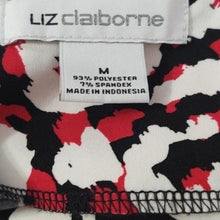 Load image into Gallery viewer, Liz Claiborne Size Medium Black, Red and White 3/4 Sleeve Shift Dress
