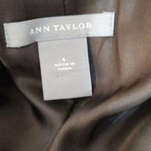 Load image into Gallery viewer, Ann Taylor Size 6 Brown and Light Blue Pinstripe Blazer
