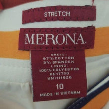 Load image into Gallery viewer, Merona Size 10 Stretch Vertical Stripe Shift Skirt
