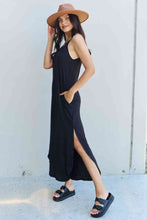 Load image into Gallery viewer, Dress - Ninexis Good Energy Side Slit Maxi Dress - Black
