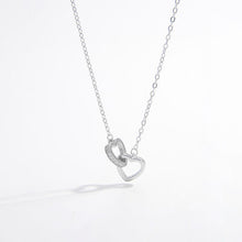 Load image into Gallery viewer, Jewelry - Sterling Silver Inlaid Zircon Heart Necklace
