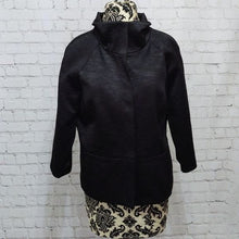 Load image into Gallery viewer, Ann Taylor Size 12 Black Athleisure 1/4 Sleeve Jacket
